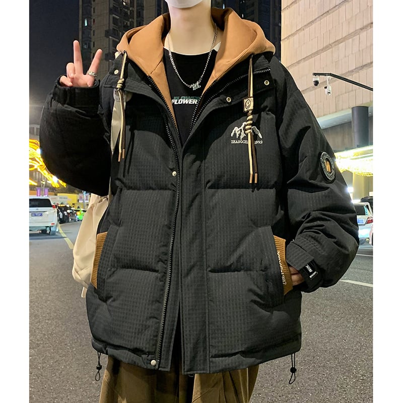 [ZBH Series]★Down Coat★ 5color 90% Down Casual Winter Coat Warm Thick Unisex Men's Large Size