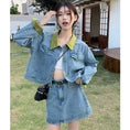 Load image into Gallery viewer, [KEKELI Series]★Setup Single Order★ Outerwear or Skirt with Belt Denim Cute Spring Clothes
