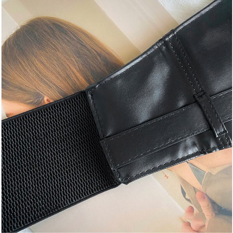 [BNHF Series]★Belt★Obi PU Alloy Accessory Small Item Easy to Match Retro Black Black Unique Cute