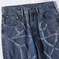 Load image into Gallery viewer, [BIGEMAN Series]★Denim Pants★ Unique Bottoms Trousers Men's Large Size Distressed Blue Blue
