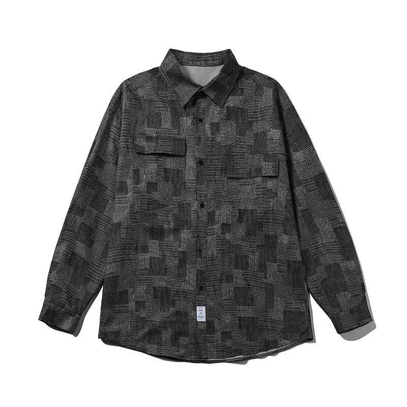 [BIGEMAN Series]★Shirt★ Outerwear 2color Unisex Men's Large Size Plaid Pattern Retro