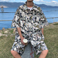 Load image into Gallery viewer, [KCSJ Series]★Setup★ Shirt + Shorts Unisex Men's Large Size Casual Aloha Shirt 2 Piece Set
