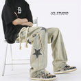 Load image into Gallery viewer, [Emeisa Series]★Denim Pants★ Bottoms Pants Unisex Men's Retro Star Star SML XL 2XL
