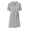 Load image into Gallery viewer, [YIHAO Series] ★Dress ★ 2color Short Sleeve Dress Short Length Dress Women's Gray Black
