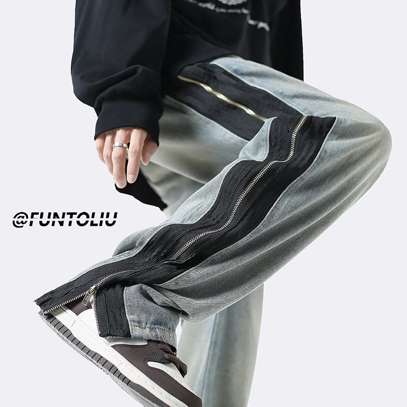 [Series]★Trousers★ Casual pants, denim pants, bottoms, unisex, men's, color scheme ML XL 2XL