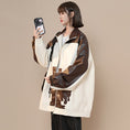 Load image into Gallery viewer, [Fujiiman Series]★Jacket★ 2color PU outerwear unisex men's color scheme coffee color blue
