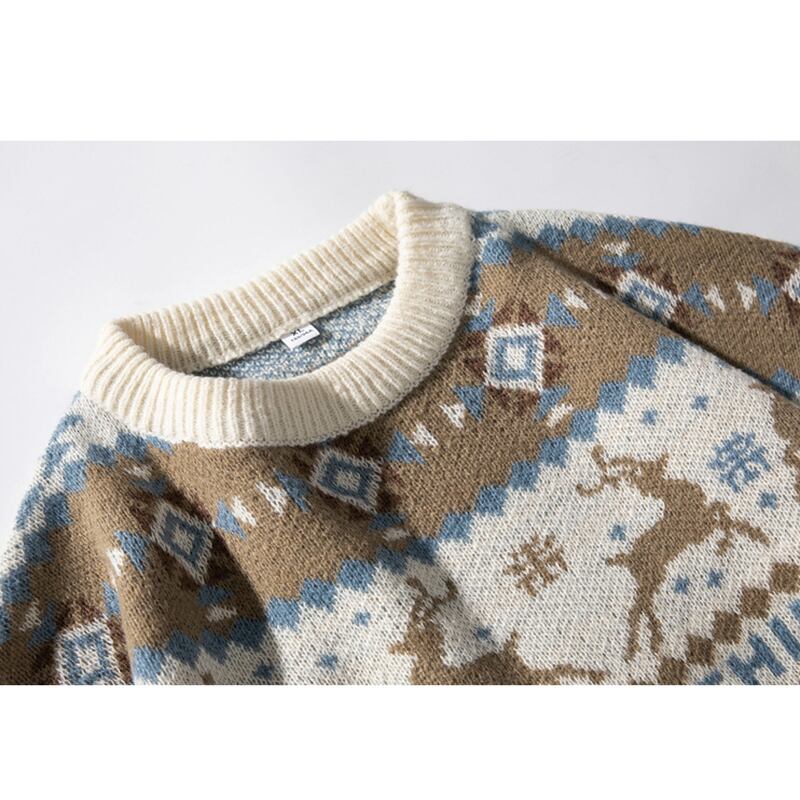 [Satoru Series]★Sweater★ 2color Knit Tops Christmas Unisex Men's Deer Casual Easy to Match