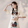 Load image into Gallery viewer, [YUEQIAO Series]★China Dress★ 4color Short Length Chinese Style Dress Crane Chinese Clothes Switching Cute
