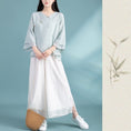 Load image into Gallery viewer, [Qing Series]★Chinese style tops★ 3color Chinese style shirt, Chinese clothes, summer clothes, cool V-neck, casual
