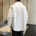 Load image into Gallery viewer, [Coolman Series]★Shirt★ Tops 2color Unisex Men's Double Collar Black Black White White
