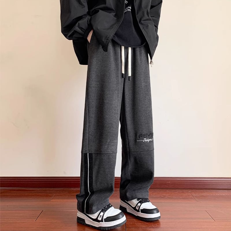 [Tiaota Series] ★Casual Pants★ 2color Bottoms Pants Unisex Men's Thick Warm Black Gray