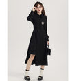 Load image into Gallery viewer, [Shojinsho Series] ★One Piece★ Irregular long sleeve dress Designed Cute Stylish Black Black
