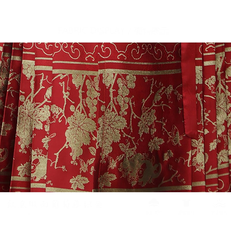 [BAIRIMENG Series] ★Chinese style skirt★ Maki skirt bottoms Hanfu skirt Red Red