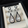 Load image into Gallery viewer, [Shikakai Series] ★Chinese style earrings★ Earrings Pair Accessory Biwa Musical Instrument Unique Black Black Improves your temperament
