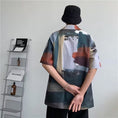 Load image into Gallery viewer, [BUKEXING Series]★Shirt★ Tops Unisex Men's Oil Painting Style Short Sleeve Thin Cool Unique Print
