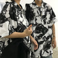 Load image into Gallery viewer, [Miyakoya Series]★China style shirt★ Short sleeve, dragon crest, floral pattern, unisex, ML, summer, cool, couple clothes, everyday wear
