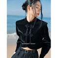 Load image into Gallery viewer, [Big Blue Dragon Series] ★China style outerwear★ Mini length Chinese button Mini length black black Chinese clothing
