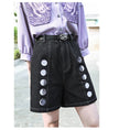 Load image into Gallery viewer, [Kokaisha---Moon phase series]★Denim pants★Shorts bottoms Black, black, retro, easy to match, slimming
