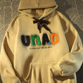 Load image into Gallery viewer, [Roba Series] ★Fleece-lined hoodie★ 2color tops unisex men's green green alphabet
