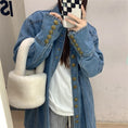 Load image into Gallery viewer, [KEKE Series]★Shirt★ 2color Tops Denim Shirt Stylish Spring Clothes Easy to Match ML Blue Blue
