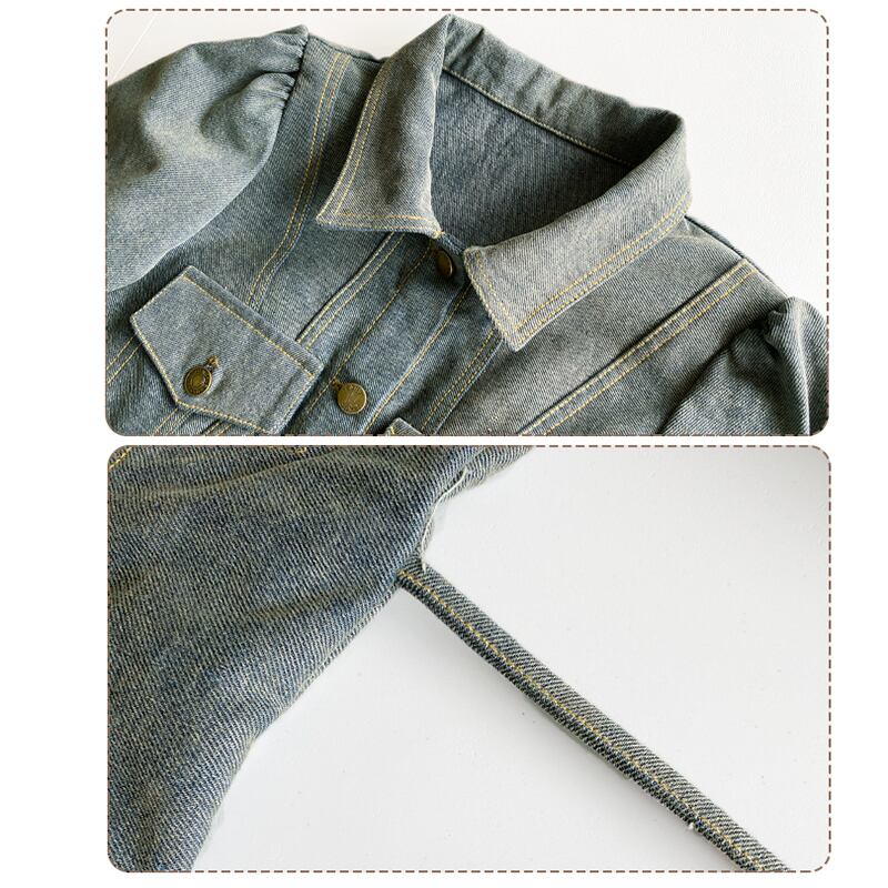 [YUJIAN Series] ★Dress★ Denim dress Retro Easy to match Date Improves temperament Commuting Blue Blue