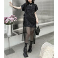 Load image into Gallery viewer, [YIDAO Series]★China-style dress★ Daily wear Chinese clothing Black Black Improved Chinese dress
