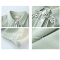 Load image into Gallery viewer, [NANMOSEN Series] ★China style dress★ Short sleeve dress, China button, cute, improves temperament, green
