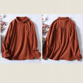 Load image into Gallery viewer, [Qing Series] ★Chinese-style shirt★ 4 colors Tops Retro Light brown White Black Red
