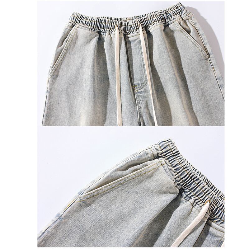 [BIGEMAN Series]★Denim shorts★ 2color bottoms short length pants unisex men's large size denim pants