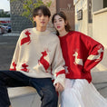 Load image into Gallery viewer, [CNCN Series]★Sweater★ 3color Tops Christmas New Year Deer Unisex Men's Red Black Beige
