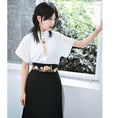 Load image into Gallery viewer, [Ancient monster --- butterfly effect series] ★China style top★ Blazer short sleeve embroidery butterfly short length black black
