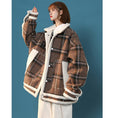 Load image into Gallery viewer, [Suikoishi Series] ★Winter Coat★ Outerwear 2color Unisex Men's Plaid Pattern No Hat Winter Jacket
