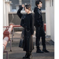 Load image into Gallery viewer, [Kyodo Series]★China style skirt★Bottoms Unisex Men's Switching Text Pattern Black Black Slit
