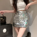 Load image into Gallery viewer, [NANA Series] ★Mini Skirt★ Bottoms Sexy Cute Silver Silver Women's Easy to match
