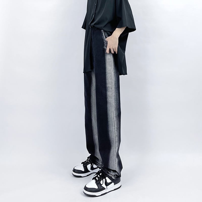 [MGJM Series]★Denim pants★ Bottoms, pants, unisex, men's, retro, easy to match, slimming, black