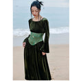 Load image into Gallery viewer, [Big Blue Dragon Series] ★China style dress★ Switching velvet bamboo embroidery green sexy
