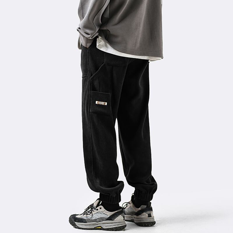 [PPG Series]★Casual pants★ 2color brushed lining bottoms pants unisex men's black coffee color