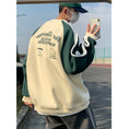 Load image into Gallery viewer, [Satoru Series] ★Tops★ 3color sweatshirt Color scheme Alphabet Unisex Men's Large size Green Beige Black
