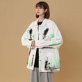 Load image into Gallery viewer, [Fujiiman Series] ★Jacket★ 2color outer denim unisex graffiti unique couple clothes retro oversize
