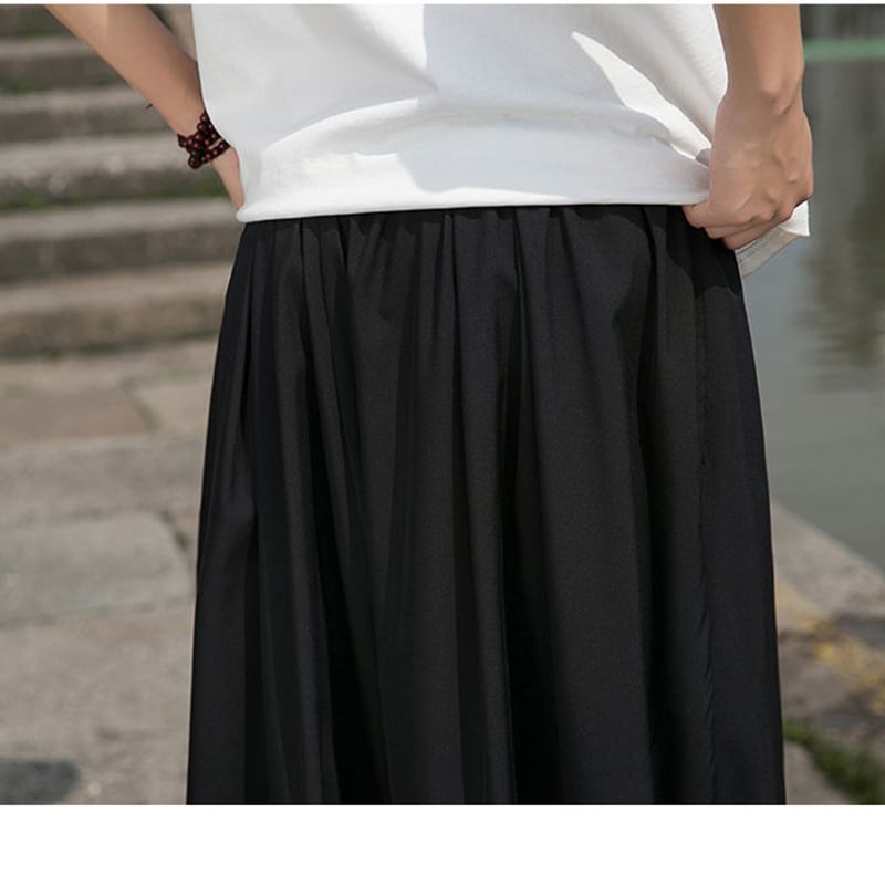 [JINTANG Series]★China style trousers★Bottoms Casual Pants Men's Large Size Loose Black