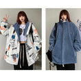 Load image into Gallery viewer, [Demon King Series]★Outerwear that can be worn on both sides★ 2color white or black graffiti coat Unisex Unique fashion
