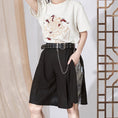 Load image into Gallery viewer, [Kyodo series]★China style pants★Bottoms, shorts, shorts, unisex, letter pattern, black, black
