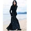 Load image into Gallery viewer, [Big Blue Dragon Series] ★China style dress★ Knit dress, fake layered, slimming, design
