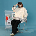 Load image into Gallery viewer, [Ushiomiomi Series]★Sweater★ 3color knit tops Unisex Men's Color scheme Gray White Black
