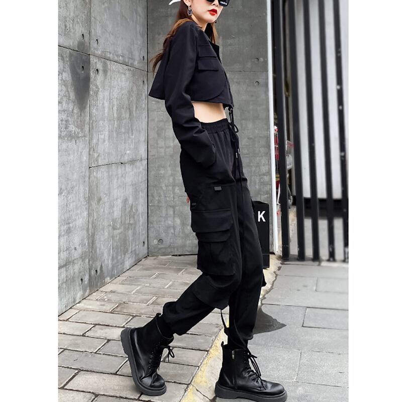 [MEITAO Series] ★Casual Pants★ Bottoms Black Autumn clothes Easy to match, slimming, stylish