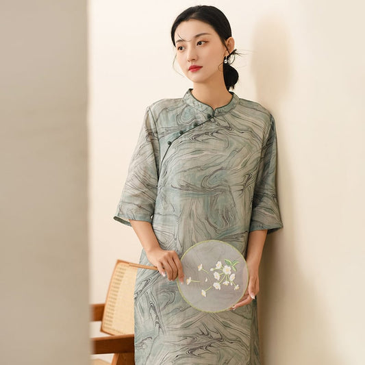 [Miss Fenny Series] ★Chinese style dress★ 2color Elegant Chinese Clothes Tang Suit Retro Improved Chinese Dress