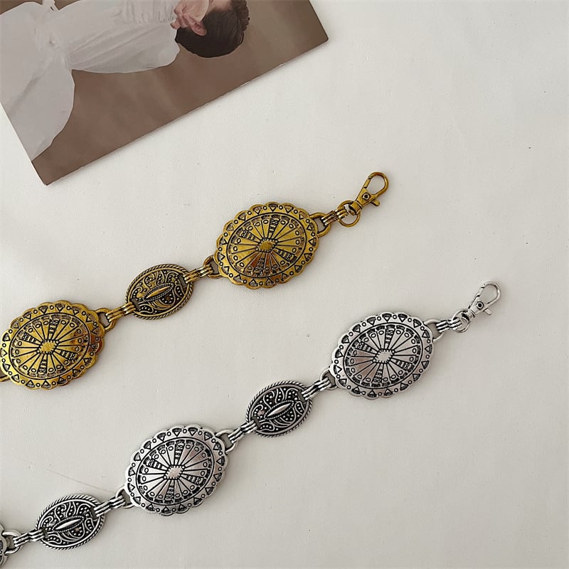 [Yu Wei Series] ★Belt★ Alloy 2color Accessory Small Retro Design Silver Gold