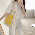 Load image into Gallery viewer, [Andcici series] ★Bag★ 5color tote bag canvas large capacity date commuting to school alphabet
