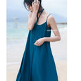 Load image into Gallery viewer, [Daiseiryusu Series] ★China style dress★ Hanging dress Plain Simple Long Length Original Blue Blue
