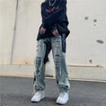 Load image into Gallery viewer, [OOTDstudio Series]★Denim Pants★ Bottoms Unisex Men's Large Size Distressed Fashion
